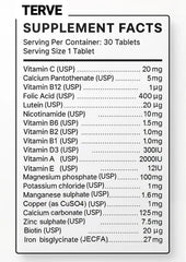 TERVE Essential Multivitamin – 30 Nutrients for Daily Energy & Immunity