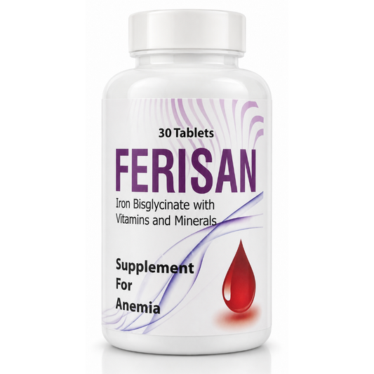 FERISAN – Iron Bisglycinate with Vitamins & Minerals | Anemia Support Tablets