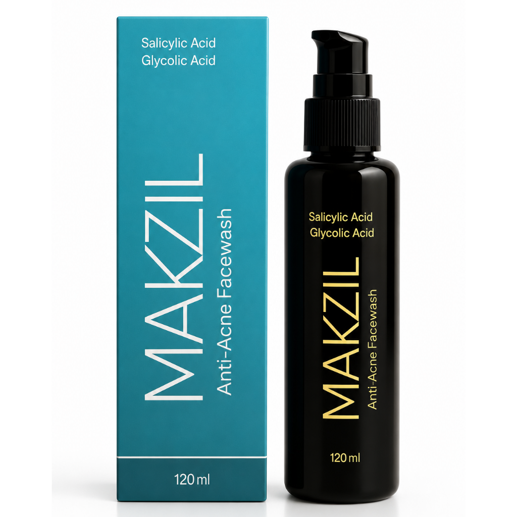 MAKZIL Anti-Acne Facewash – Salicylic & Glycolic Acid | 120ml