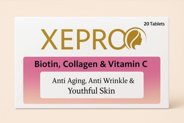 XEPROO™ Skin Tablets – 20 Biotin & Collagen Anti-Aging Boost 💊